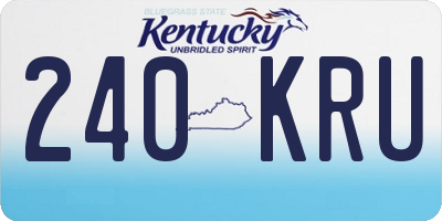 KY license plate 240KRU