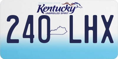 KY license plate 240LHX