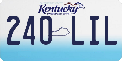 KY license plate 240LIL
