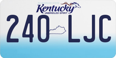 KY license plate 240LJC