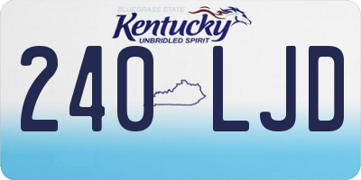 KY license plate 240LJD