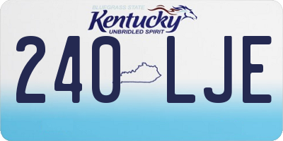 KY license plate 240LJE