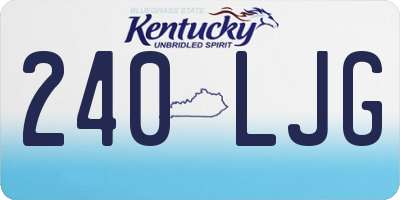 KY license plate 240LJG
