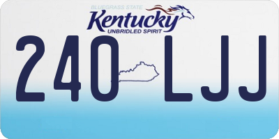 KY license plate 240LJJ