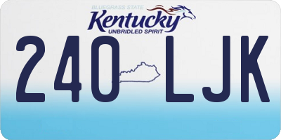 KY license plate 240LJK