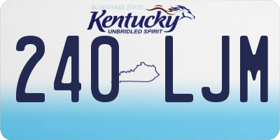 KY license plate 240LJM