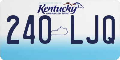 KY license plate 240LJQ