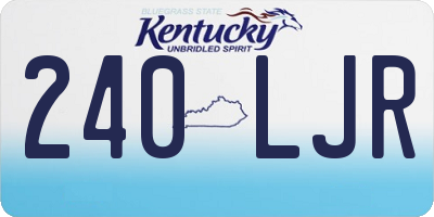 KY license plate 240LJR