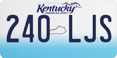 KY license plate 240LJS