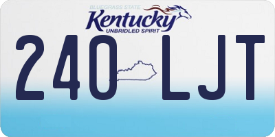 KY license plate 240LJT