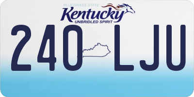 KY license plate 240LJU