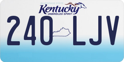 KY license plate 240LJV