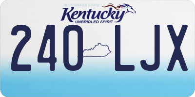 KY license plate 240LJX