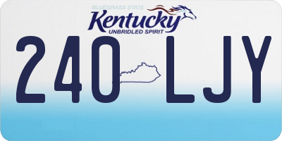 KY license plate 240LJY