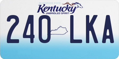 KY license plate 240LKA