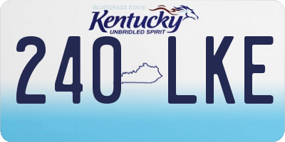 KY license plate 240LKE