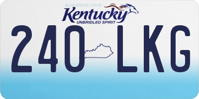 KY license plate 240LKG