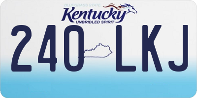KY license plate 240LKJ
