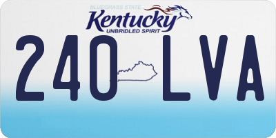 KY license plate 240LVA