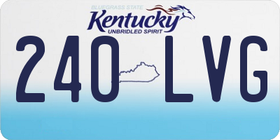 KY license plate 240LVG