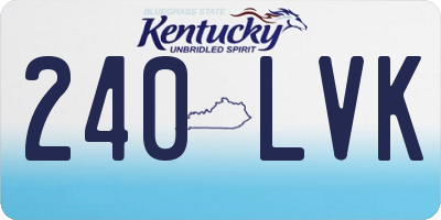 KY license plate 240LVK