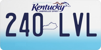 KY license plate 240LVL