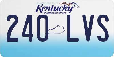 KY license plate 240LVS