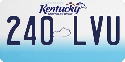 KY license plate 240LVU