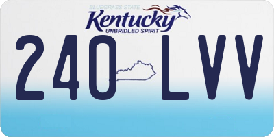 KY license plate 240LVV