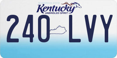 KY license plate 240LVY