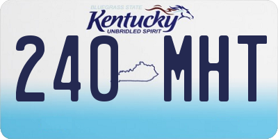 KY license plate 240MHT