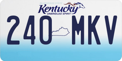 KY license plate 240MKV