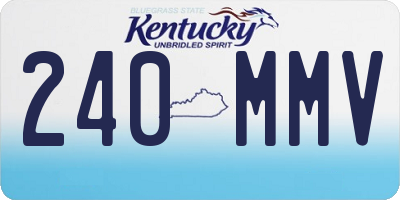 KY license plate 240MMV