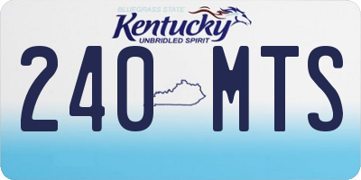 KY license plate 240MTS