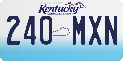 KY license plate 240MXN