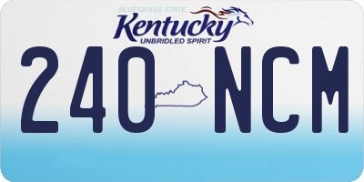 KY license plate 240NCM