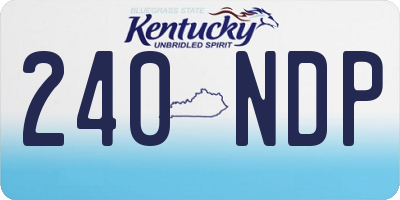 KY license plate 240NDP