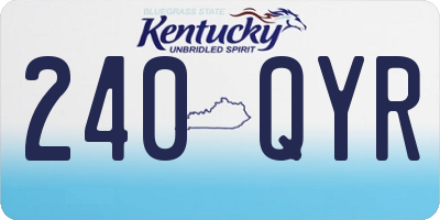 KY license plate 240QYR