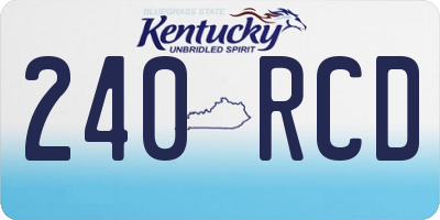 KY license plate 240RCD