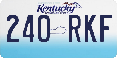 KY license plate 240RKF