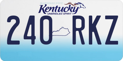 KY license plate 240RKZ