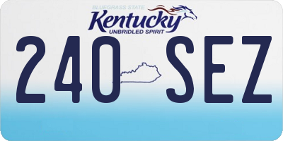 KY license plate 240SEZ