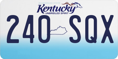 KY license plate 240SQX
