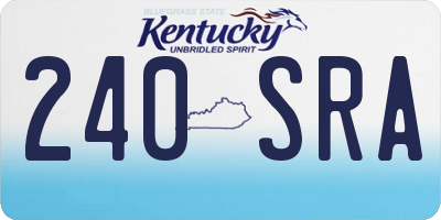 KY license plate 240SRA