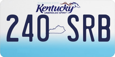 KY license plate 240SRB