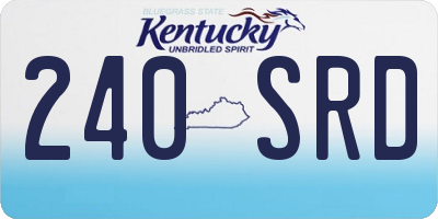 KY license plate 240SRD