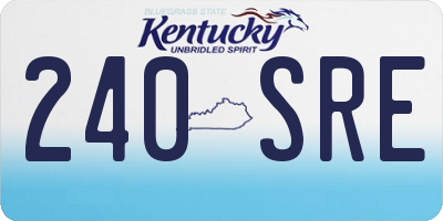 KY license plate 240SRE