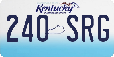 KY license plate 240SRG