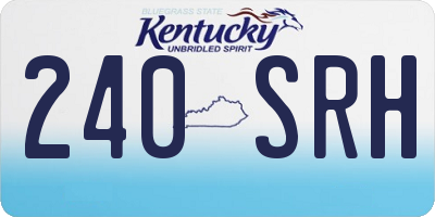 KY license plate 240SRH