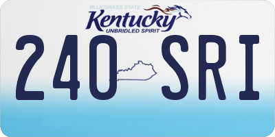 KY license plate 240SRI